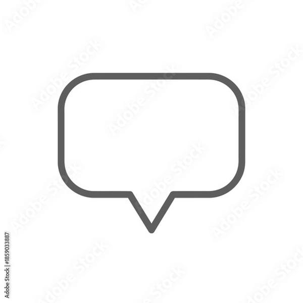 Obraz Empty speech bubble icon, communication symbol, isolated on white background
