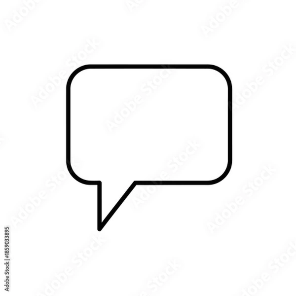 Obraz Empty Speech Bubble Icon, Communication Symbol, Message Box, Dialogue Outline