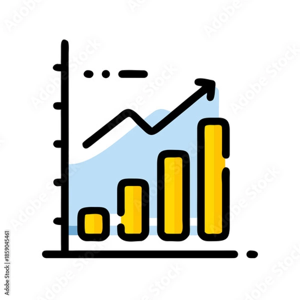 Obraz Growing business graph