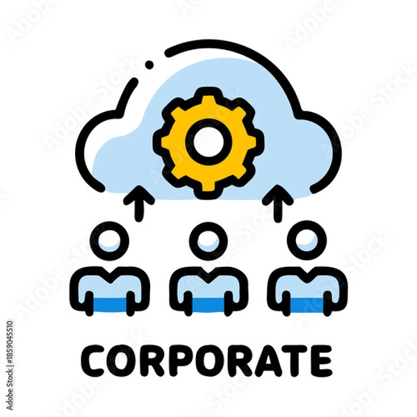 Obraz Cloud-based corporate management