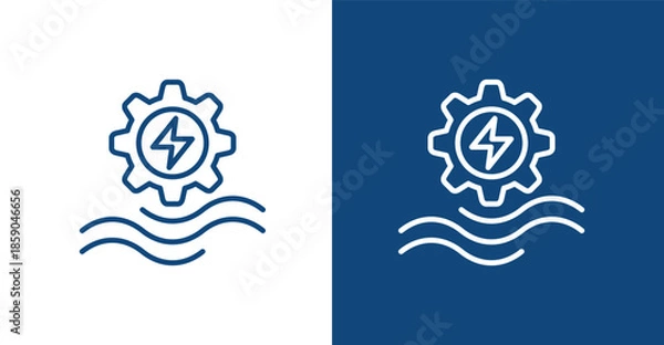 Obraz Hydropower Outline, with light and dark background