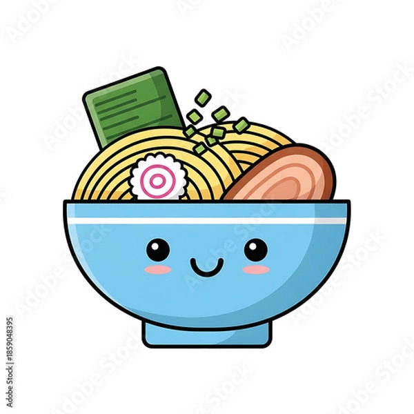 Fototapeta Kawaii Ramen Bowl. (3)
