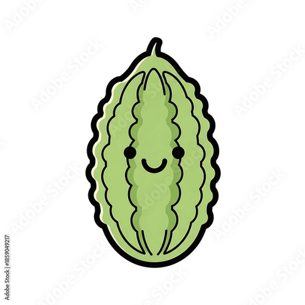 Fototapeta Cute Bitter Melon. (6)