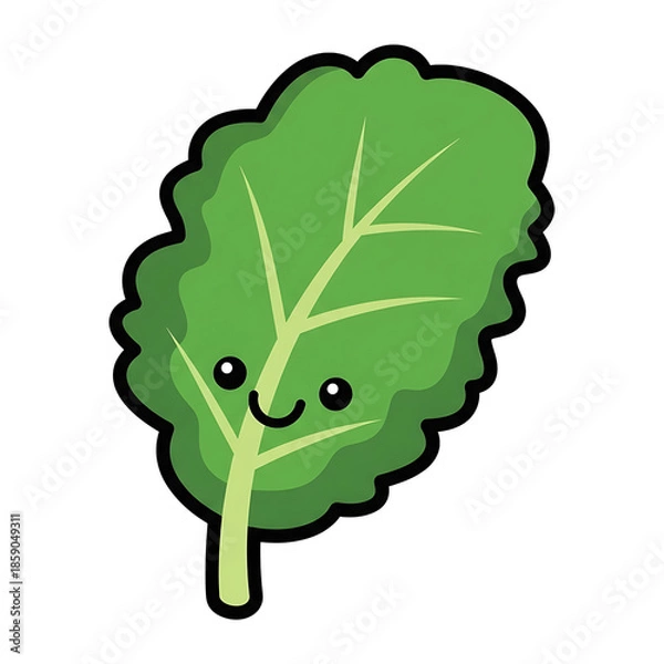 Fototapeta Smiling Leaf Cartoon. (1)