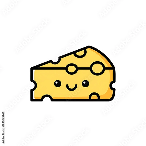 Fototapeta Cute Cheese Slice. (4)