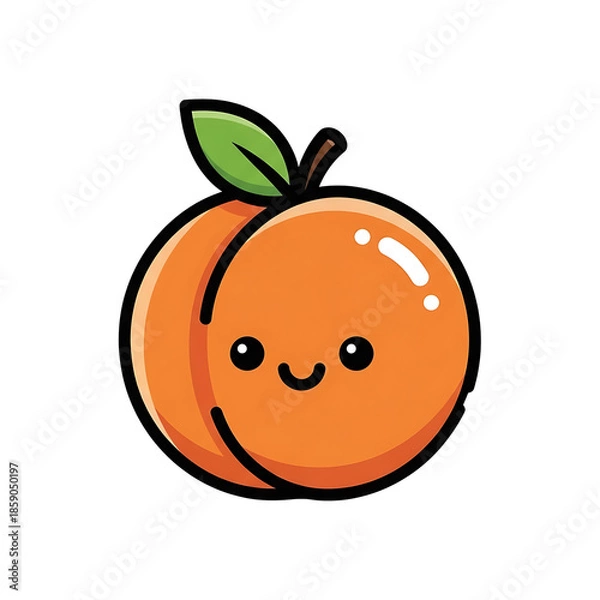 Fototapeta Cute Peach Character. (18)