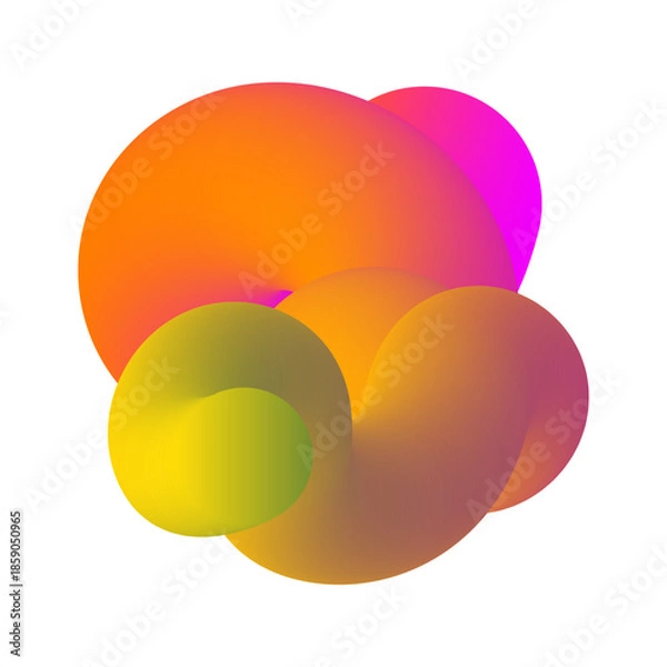 Obraz 3D Abstract Fluid Gradient Spiral Shape