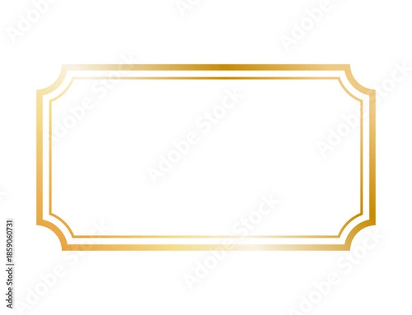 Obraz ゴールドのシンプルフレーム