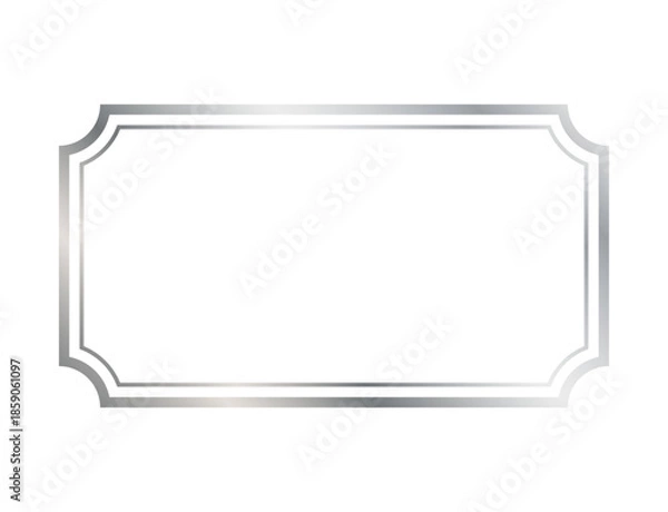 Obraz シルバーのシンプルフレーム