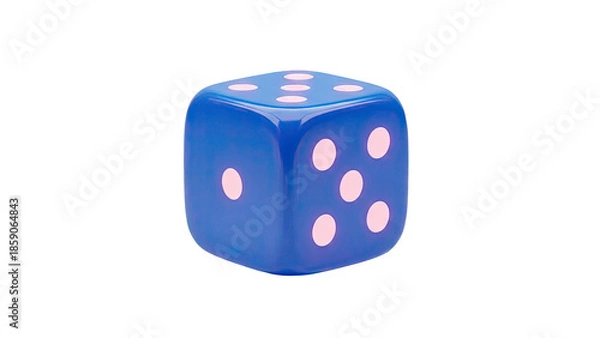 Obraz Blue Dice with Pink Dots
