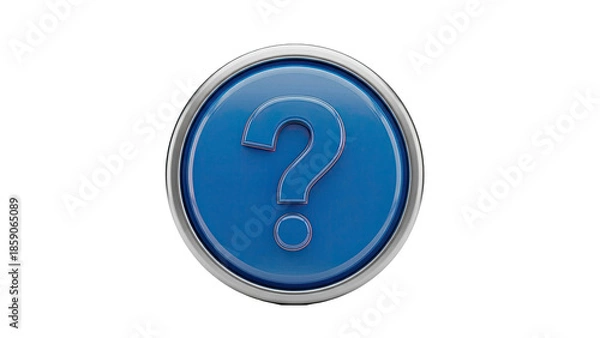 Obraz Blue Question Mark Button Icon