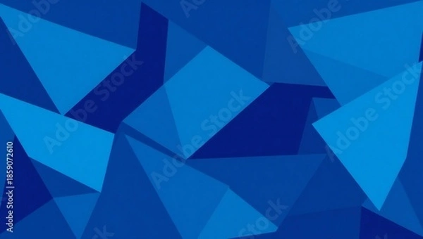 Obraz Abstract geometric pattern with overlapping blue shapes and sharp angles