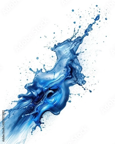 Obraz Dynamic blue liquid splash