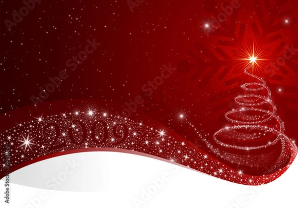 Fototapeta Christmas Background (Red)
