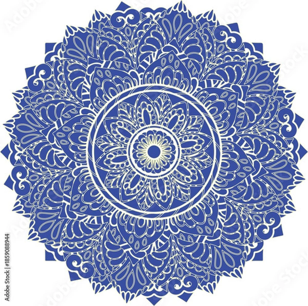 Obraz round ornamental round lace pattern