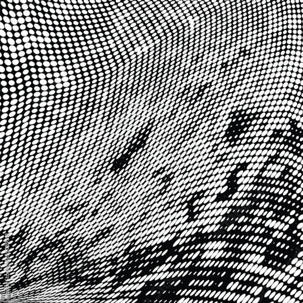 Fototapeta Grunge halftone dots pattern texture background
