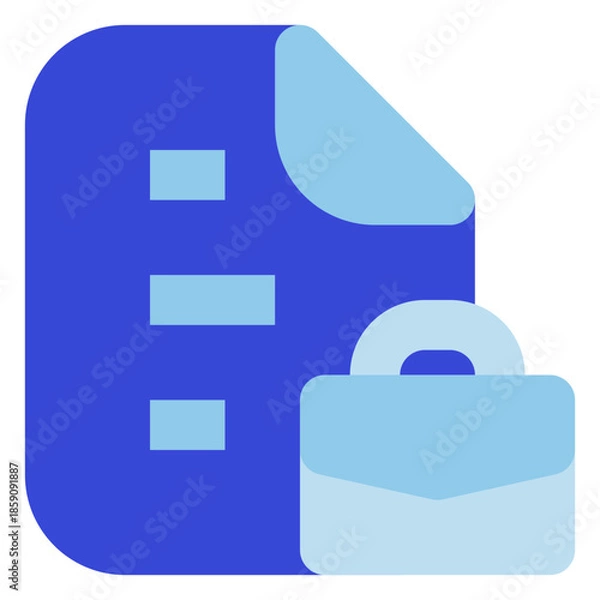 Obraz business bluetone icon set