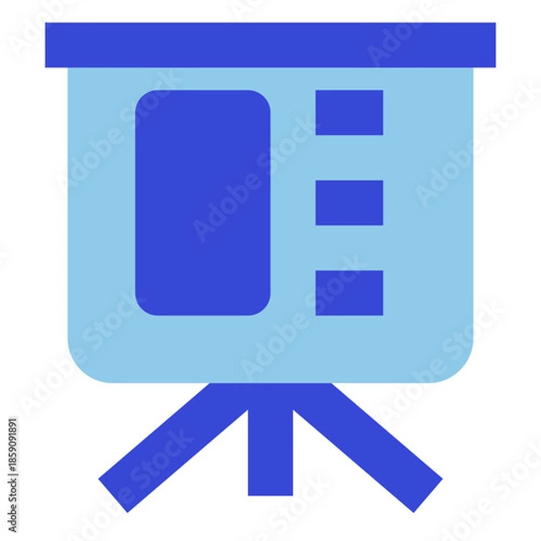 Obraz business bluetone icon set