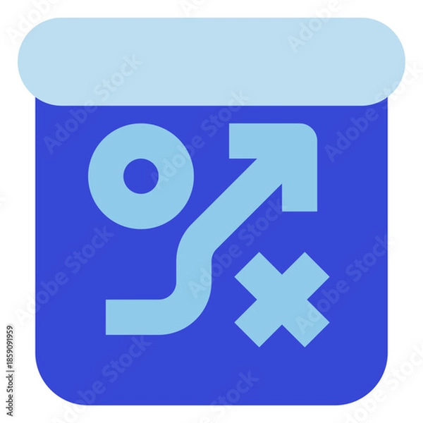 Obraz business bluetone icon set