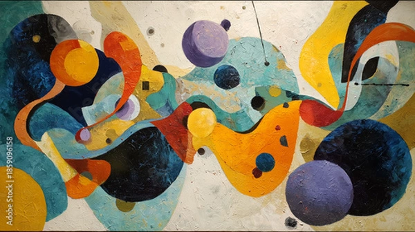 Obraz エキセントリックな抽象画、コンポジション