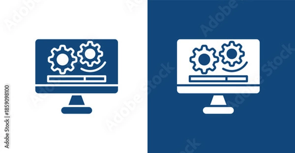 Obraz Software Glyph, with light and dark background