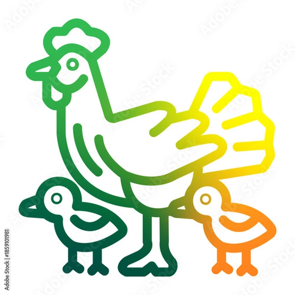 Obraz chickens icon