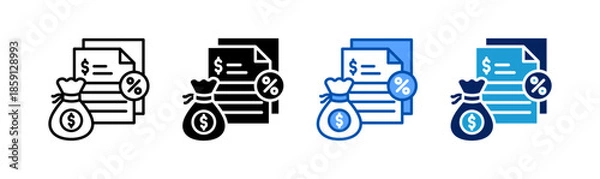 Obraz loan icon set multiple style collection