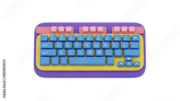Obraz Colorful 3D Rendered Keyboard