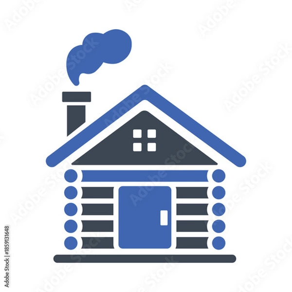 Fototapeta Log cabin icon