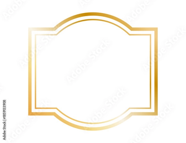 Obraz ゴールドのシンプルフレーム