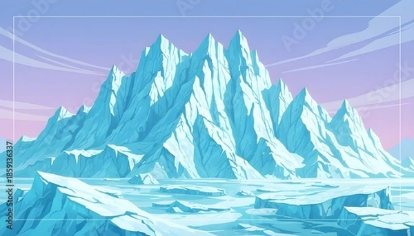 Obraz iceberg in the mountains