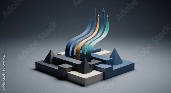 Obraz Strategic Business Development Concept with Solid Foundation