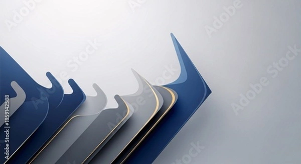 Obraz Abstract Business Strategy Concept with Directional Progress Forms