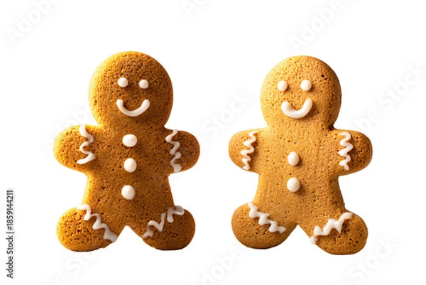 Obraz Two Smiling Gingerbread Cookies