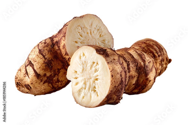 Obraz Fresh Yuca Root on White Background
