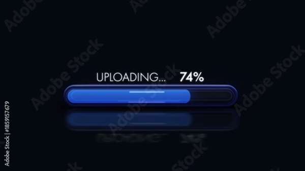 Fototapeta Ui Futuristic Upload Progress Bar