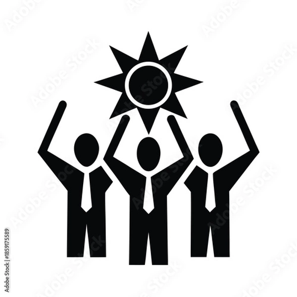 Obraz teamwork collaboration vector icon