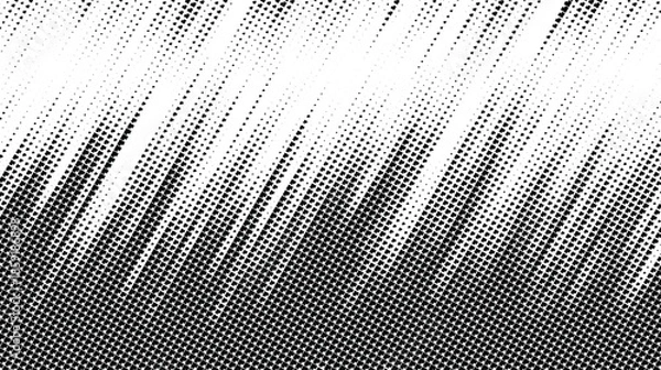 Obraz Diagonal halftone dot pattern with gradient and grunge texture, vector illustration.