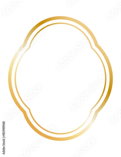 Obraz ゴールドのシンプルフレーム