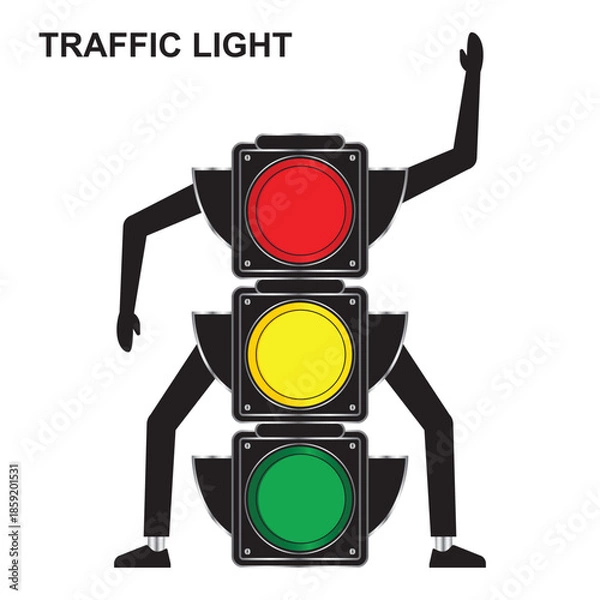 Obraz unique, awesome traffic light vector