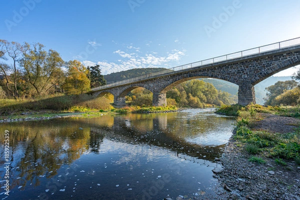 Obraz Eine Brücke über die Eder