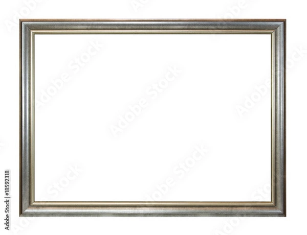 Fototapeta Silver picture frame with clipping path