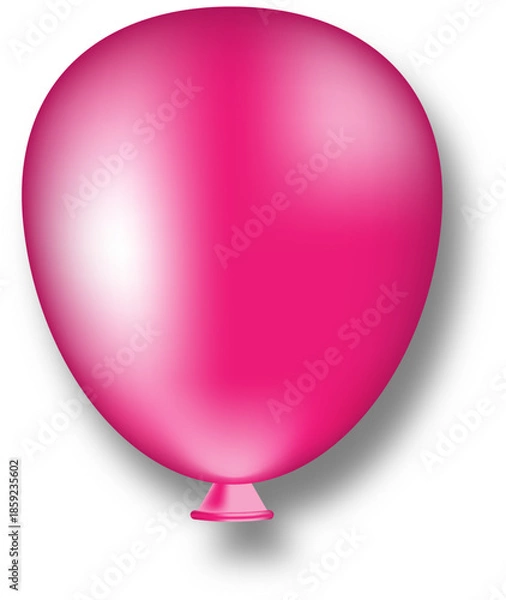 Obraz pink balloon isolated on transparent background