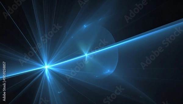 Obraz 閃光 レーザー 青 放射 鋭利 衝撃 覚醒 突破 エネルギー 収束 拡散 未来 宇宙 爆発 直線 デジタル 覚醒 視界 輝き 抽象的