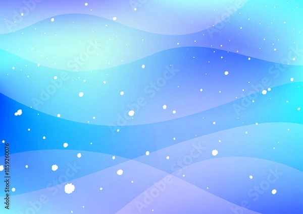 Obraz 水中で重なる波と泡、光の粒の背景イラスト