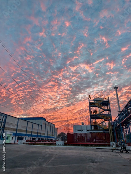 Obraz sunset in the city