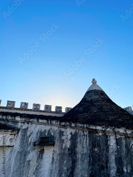 Obraz 澄み渡る青空と建物と屋根