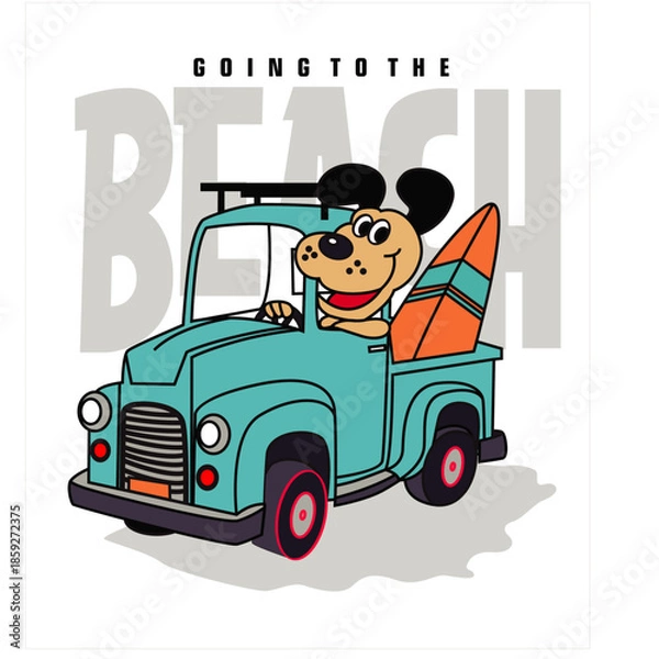 Obraz beach ride design print vector art