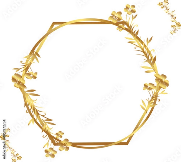 Fototapeta Flowers hexagon circle