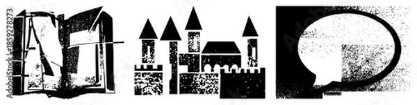 Fototapeta open book speech bubble